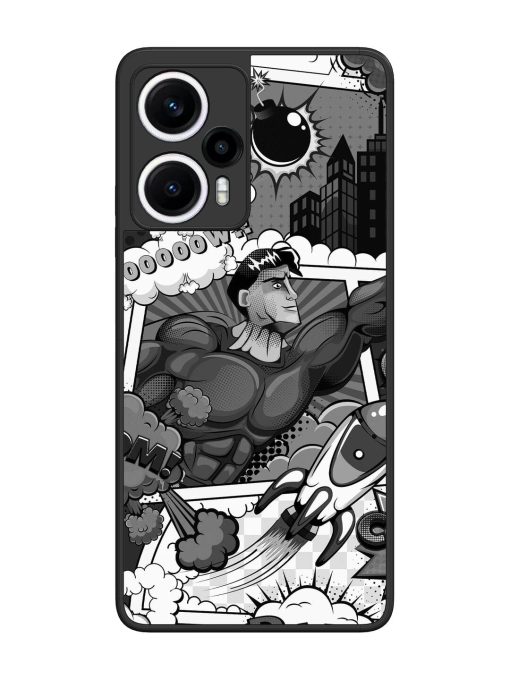 Comic Book Chaos Glossy Soft Edge Case for Poco F5 (5G) Chachhi