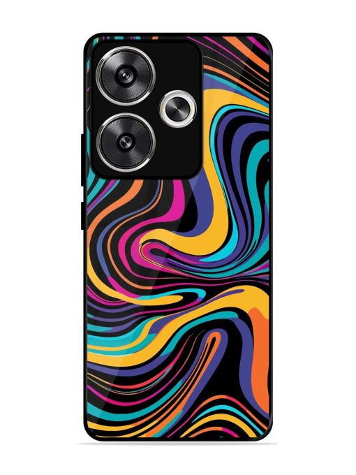 Psychedelic Swirl Glossy Soft Edge Case for Poco F6 (5G) Chachhi