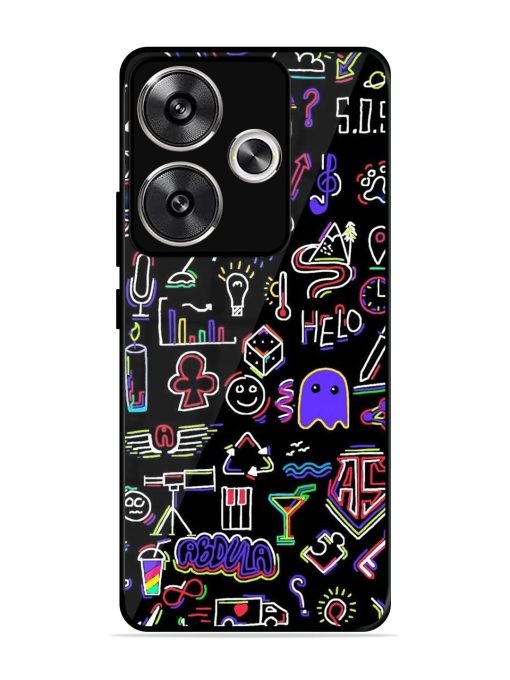 Neon Doodle Glossy Soft Edge Case for Poco F6 (5G) Chachhi