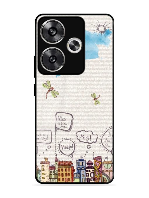 Doodle City Glossy Soft Edge Case for Poco F6 (5G) Chachhi