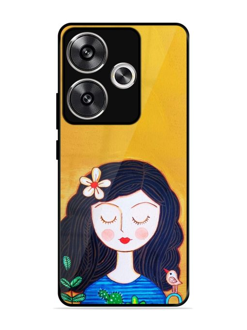 Girl Illustration Glossy Soft Edge Case for Poco F6 (5G) Chachhi