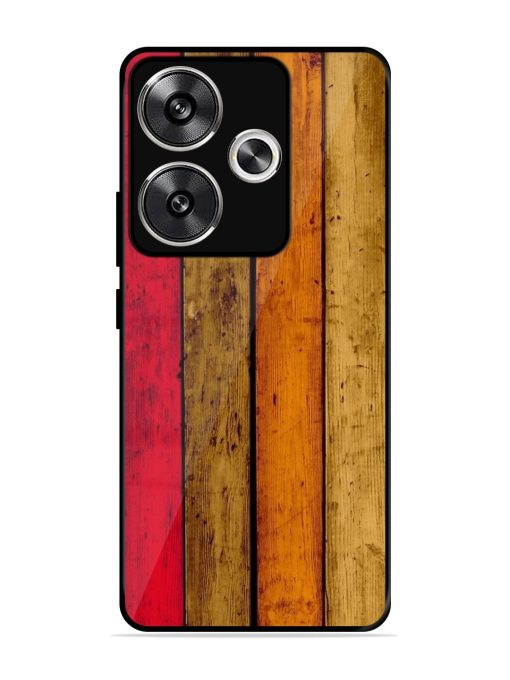 Colorful Woodgrain Glossy Soft Edge Case for Poco F6 (5G) Chachhi