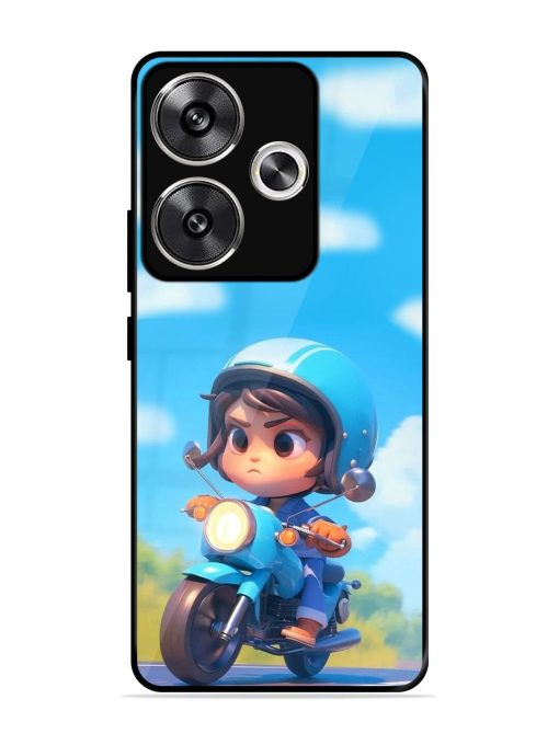 Little Rider Glossy Soft Edge Case for Poco F6 (5G) Chachhi