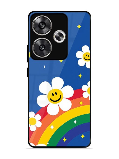 Happy Daisies And Rainbow Sky Glossy Soft Edge Case for Poco F6 (5G)