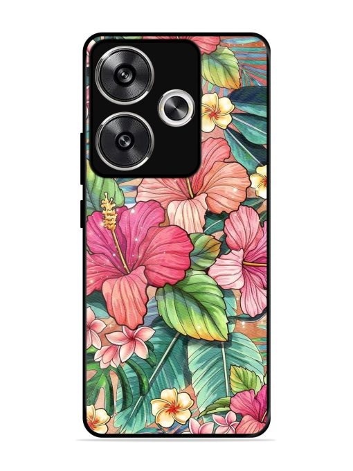 Tropical Tapestry Glossy Soft Edge Case for Poco F6 (5G) Chachhi