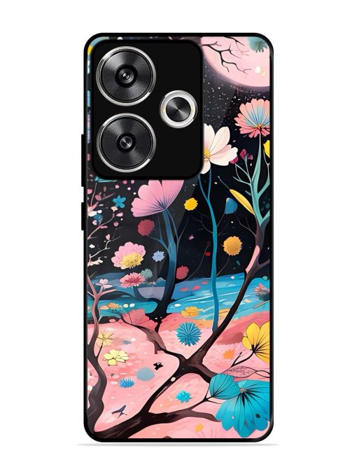 Cosmic Bloom Glossy Soft Edge Case for Poco F6 (5G) Chachhi