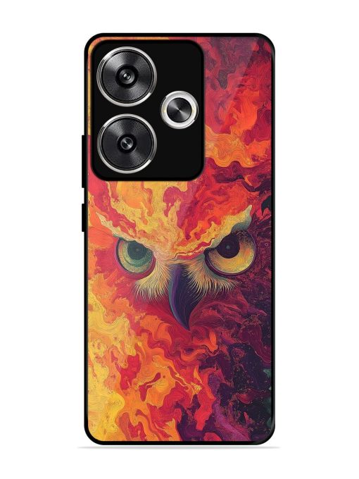 Fiery Owl Glossy Soft Edge Case for Poco F6 (5G) Chachhi