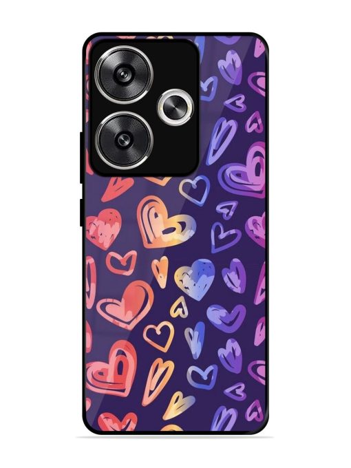 Rainbow Hearts Glossy Soft Edge Case for Poco F6 (5G) Chachhi