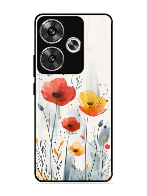 Poppy Fields Glossy Soft Edge Case for Poco F6 (5G) Chachhi