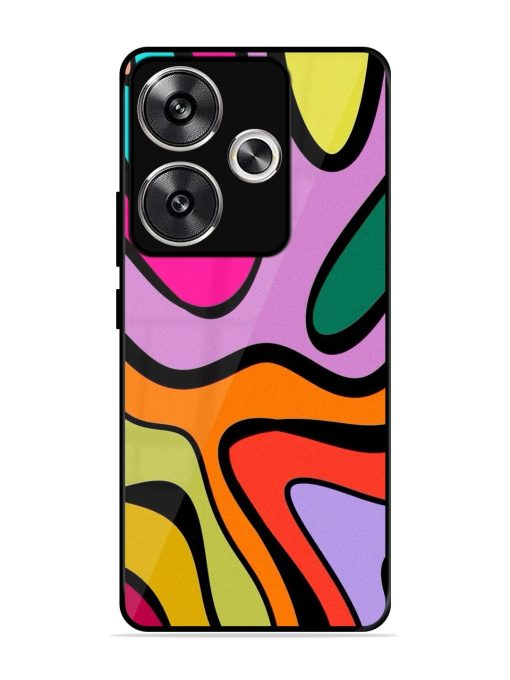 Groovy Swirls Glossy Soft Edge Case for Poco F6 (5G) Chachhi