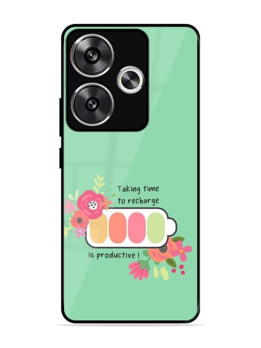 Recharge And Bloom Glossy Soft Edge Case for Poco F6 (5G) Chachhi