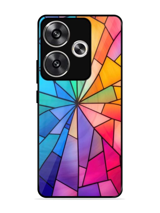 Stained Glass Kaleidoscope Of Colors Glossy Soft Edge Case for Poco F6 (5G) Chachhi