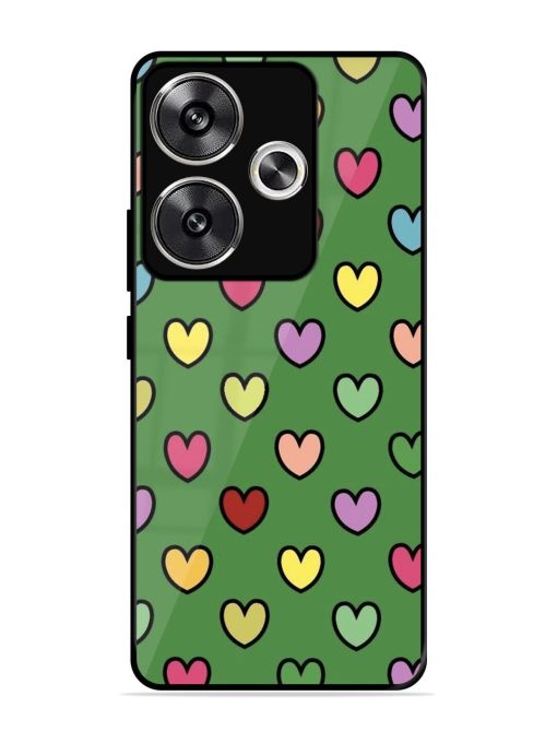 Rainbow Heart Parade Glossy Soft Edge Case for Poco F6 (5G) Chachhi