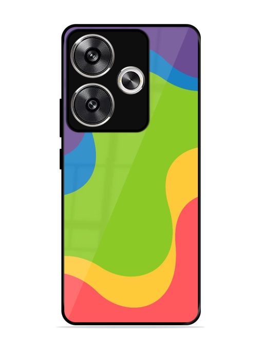 Wavy Rainbow Wonderland Glossy Soft Edge Case for Poco F6 (5G) Chachhi