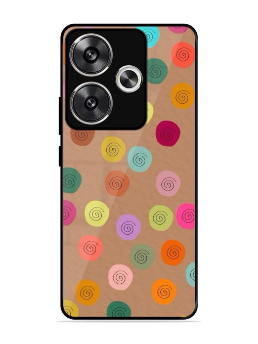 Swirly Dots On Kraft Glossy Soft Edge Case for Poco F6 (5G) Chachhi