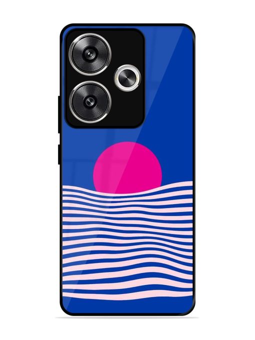 Pink Sunset Over Blue Waves Glossy Soft Edge Case for Poco F6 (5G) Chachhi