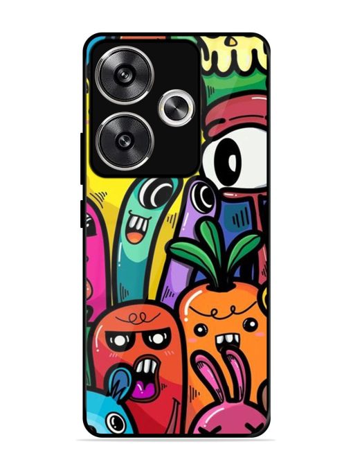 Whimsical Doodle Chaos Glossy Soft Edge Case for Poco F6 (5G) Chachhi