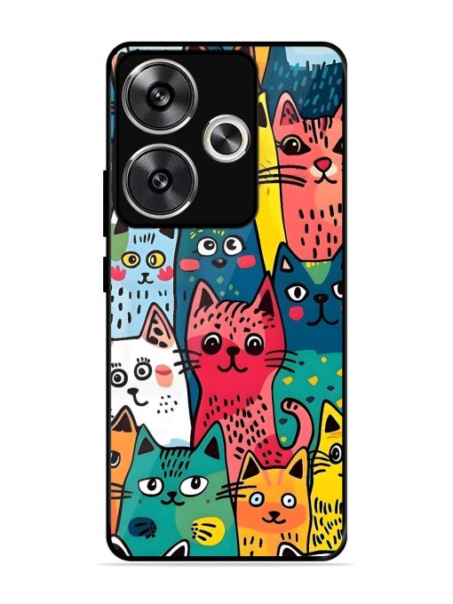 Feline Frenzy Glossy Soft Edge Case for Poco F6 (5G) Chachhi