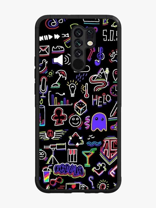 Neon Doodle Glossy Soft Edge Case for Poco M2 Chachhi