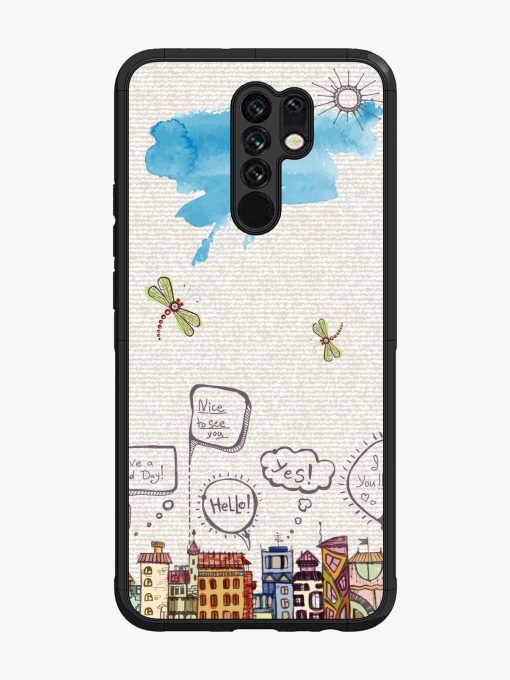 Doodle City Glossy Soft Edge Case for Poco M2 Chachhi