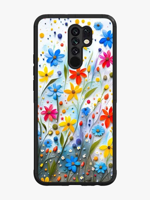 Vibrant Floral Glossy Soft Edge Case for Poco M2 Chachhi