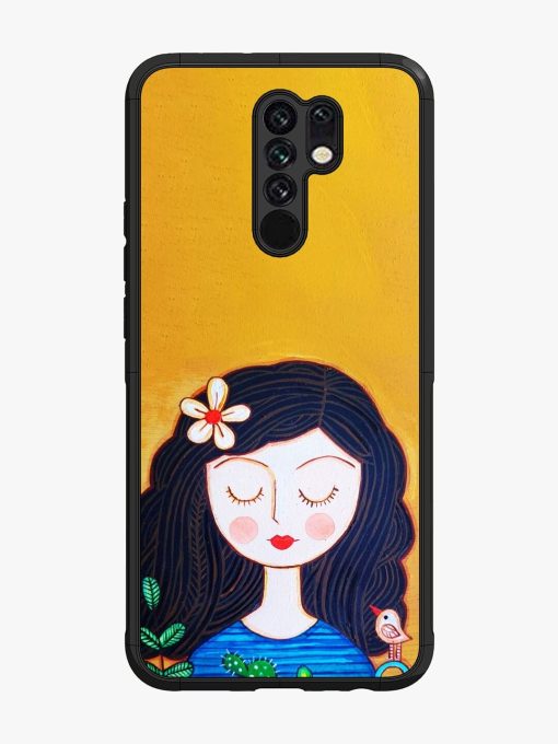 Girl Illustration Glossy Soft Edge Case for Poco M2 Chachhi