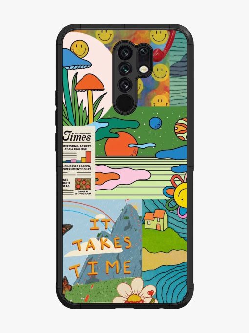 Groovy Vibes Glossy Soft Edge Case for Poco M2 Chachhi