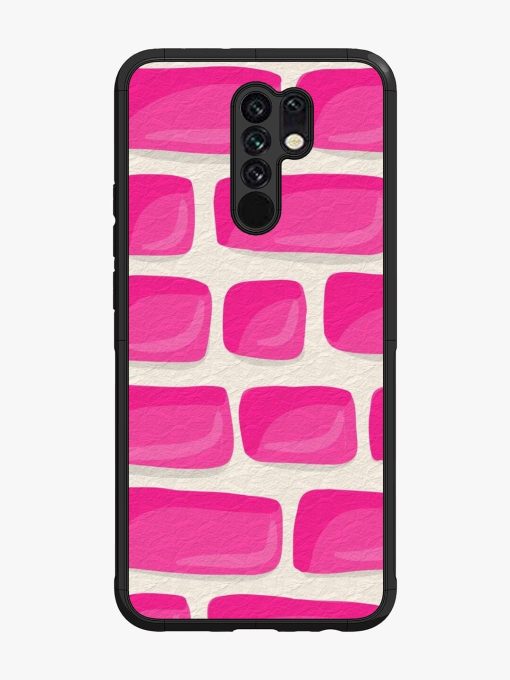 Pink Brick Wall Glossy Soft Edge Case for Poco M2 Chachhi