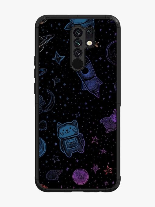 Cosmic Cat Chaos Glossy Soft Edge Case for Poco M2 Chachhi