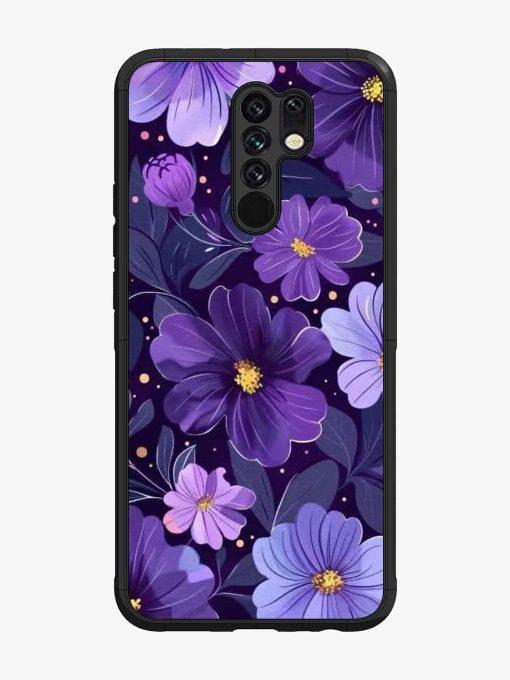 Purple Paradise Glossy Soft Edge Case for Poco M2