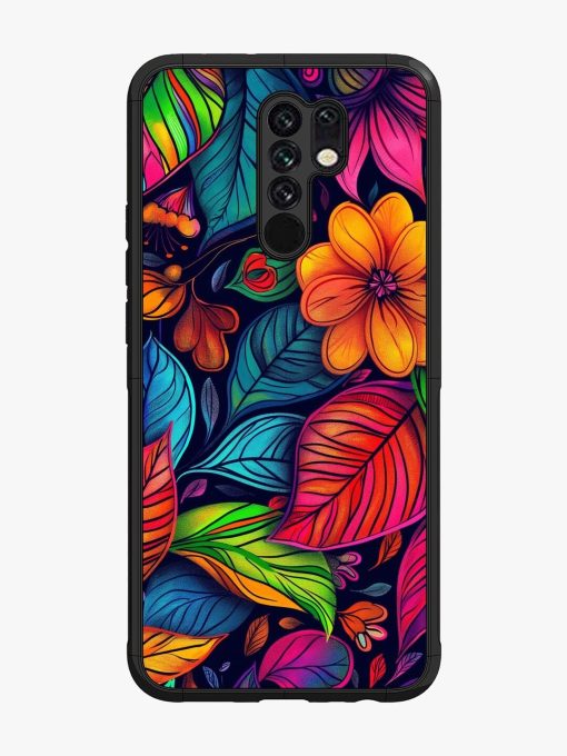 Rainbow Of Blooms Glossy Soft Edge Case for Poco M2 Chachhi