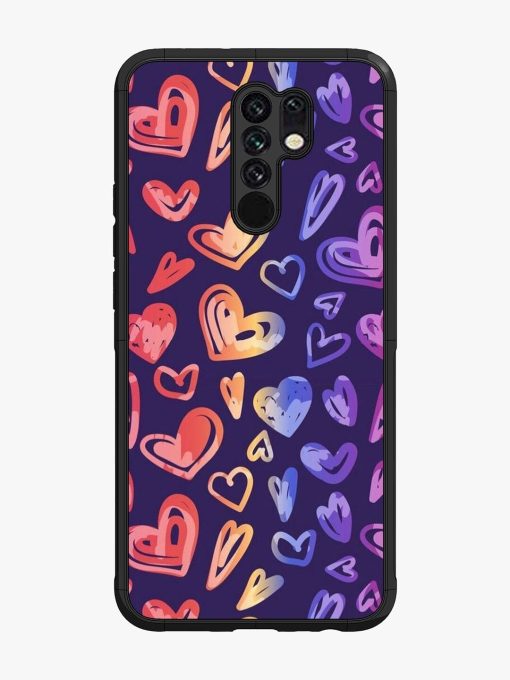 Rainbow Hearts Glossy Soft Edge Case for Poco M2 Chachhi