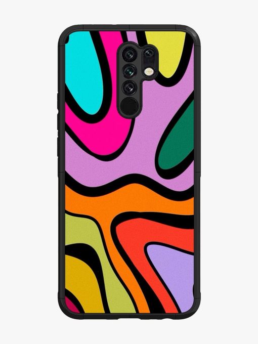 Groovy Swirls Glossy Soft Edge Case for Poco M2 Chachhi