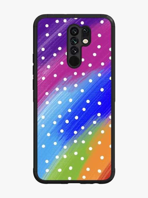 Rainbow Polka Dot Dream Glossy Soft Edge Case for Poco M2 Chachhi