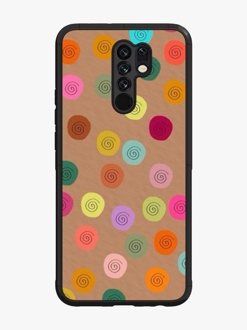 Swirly Dots On Kraft Glossy Soft Edge Case for Poco M2 Chachhi