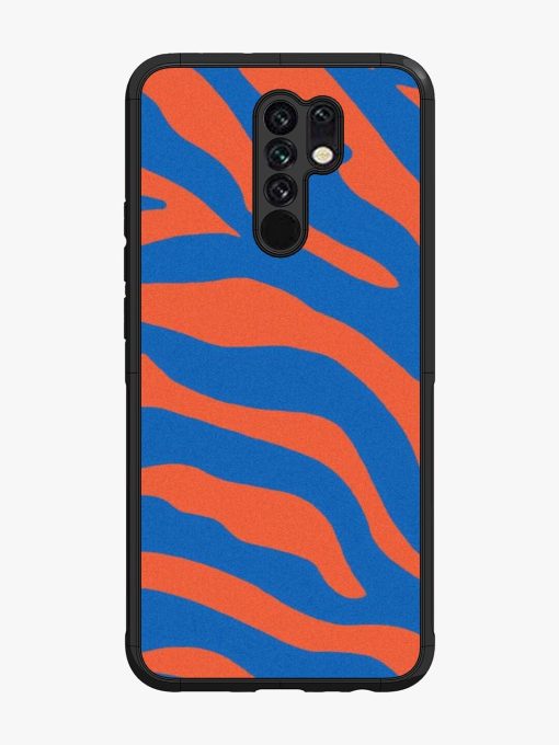 Zebra Stripes In Blue And Orange Glossy Soft Edge Case for Poco M2 Chachhi