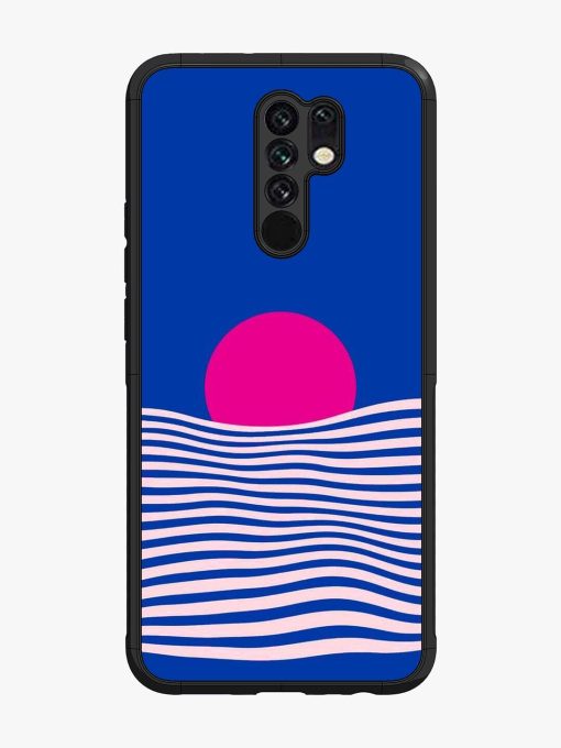 Pink Sunset Over Blue Waves Glossy Soft Edge Case for Poco M2