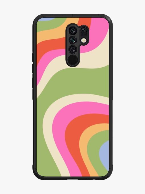 Wavy Rainbow Wonderland Glossy Soft Edge Case for Poco M2 Chachhi