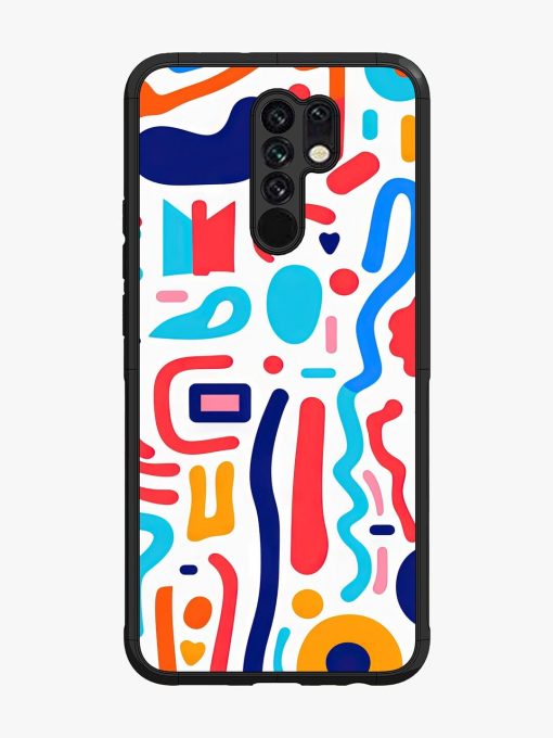 Whimsical Doodle Chaos Glossy Soft Edge Case for Poco M2 Chachhi