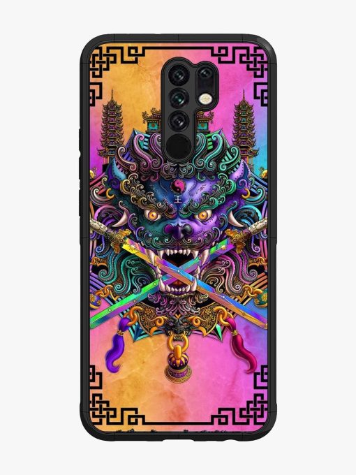 Psychedelic Fu Dog Tapestry Glossy Soft Edge Case for Poco M2 Chachhi