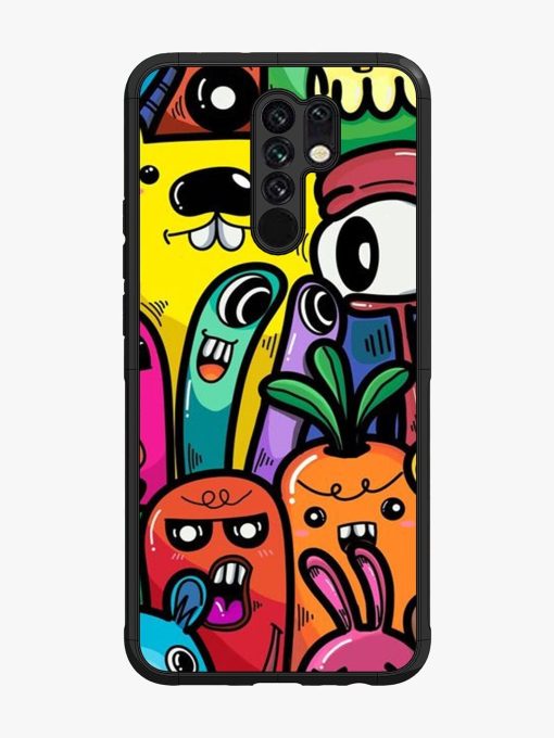 Whimsical Doodle Chaos Glossy Soft Edge Case for Poco M2 Chachhi