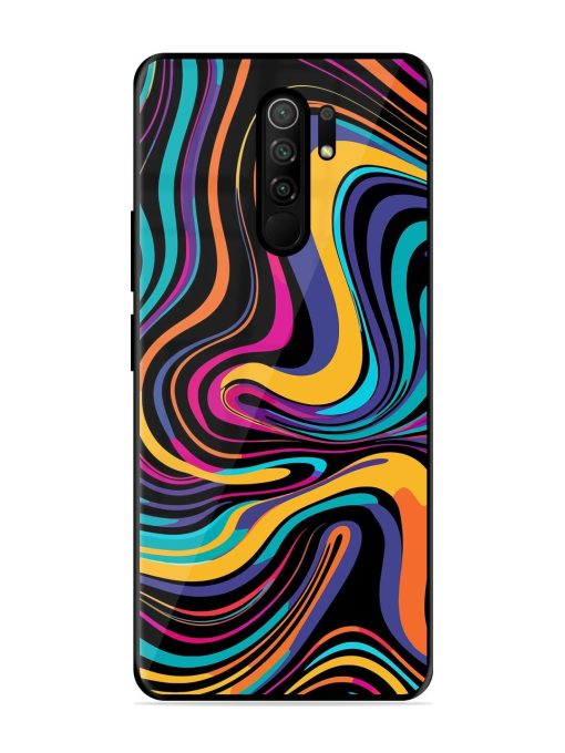 Psychedelic Swirl Glossy Soft Edge Case for Poco M2 Reloaded Chachhi