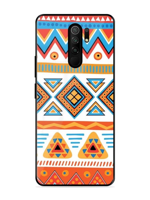 Vibrant Tribal Pattern Glossy Soft Edge Case for Poco M2 Reloaded Chachhi