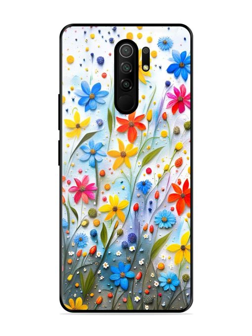 Vibrant Floral Glossy Soft Edge Case for Poco M2 Reloaded Chachhi