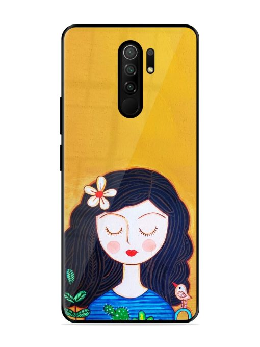 Girl Illustration Glossy Soft Edge Case for Poco M2 Reloaded Chachhi