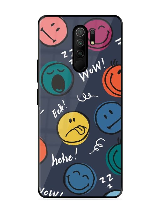 Emoticon Parade Glossy Soft Edge Case for Poco M2 Reloaded Chachhi