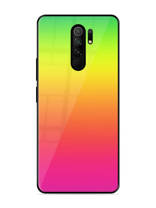 Rainbow Gradient Glossy Soft Edge Case for Poco M2 Reloaded Chachhi