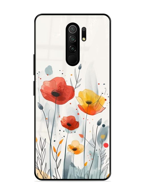 Poppy Fields Glossy Soft Edge Case for Poco M2 Reloaded Chachhi