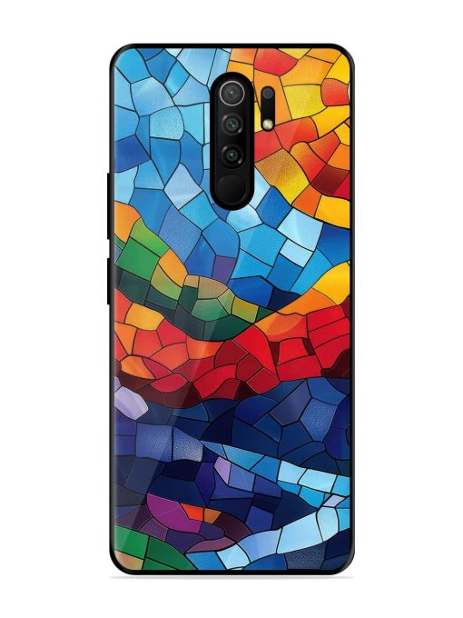 Mosaic Sunset Glossy Soft Edge Case for Poco M2 Reloaded Chachhi