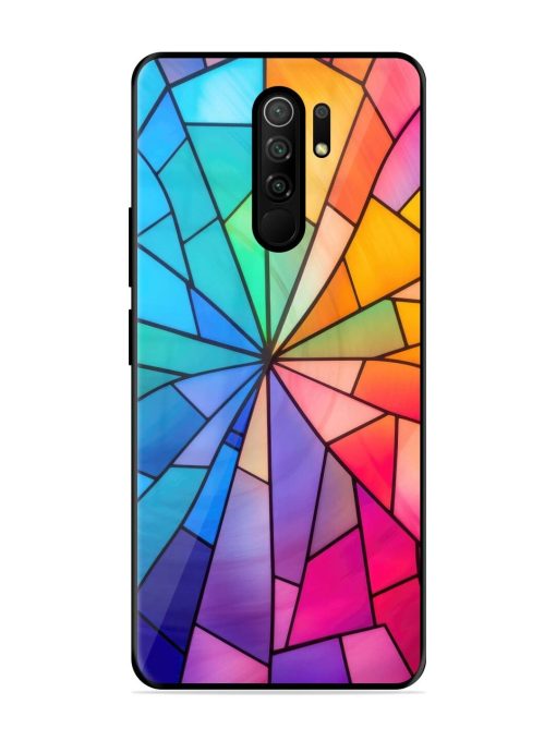 Stained Glass Kaleidoscope Of Colors Glossy Soft Edge Case for Poco M2 Reloaded